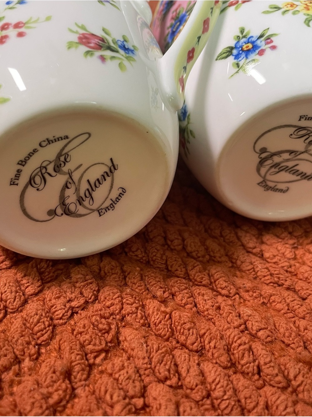 Bone China rose of England Porcelain Mugs Set floral - Picture 6 of 6